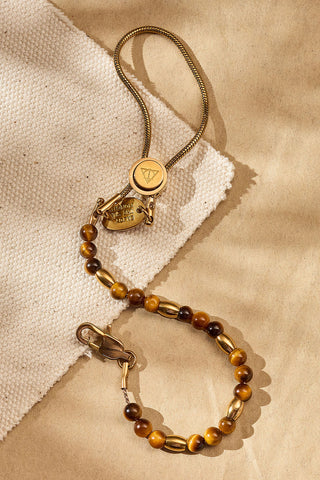 tiny treasure adjustable beaded gemstone bracelet