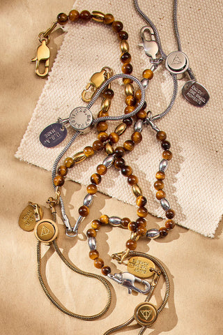 tiny treasure adjustable beaded gemstone bracelet