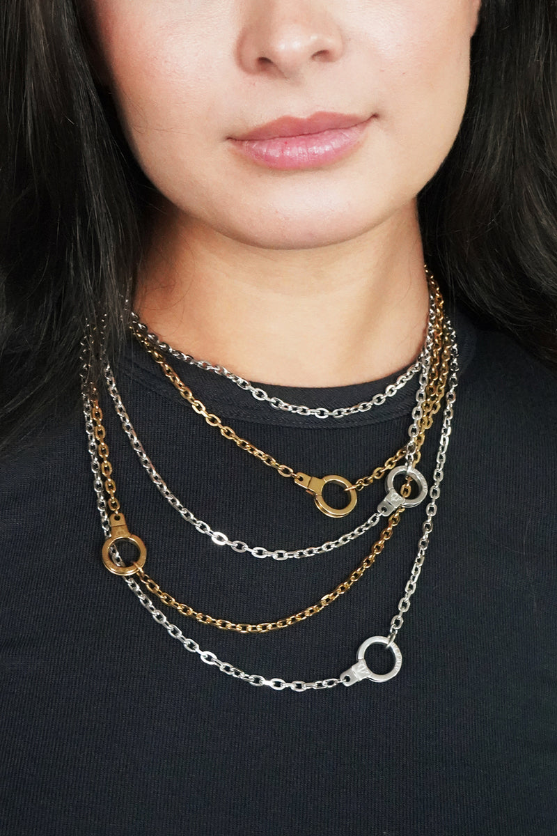 Linked Up Close Cuff Keeper Necklace