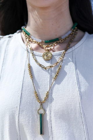 string me along adjustable cuff keeper necklace