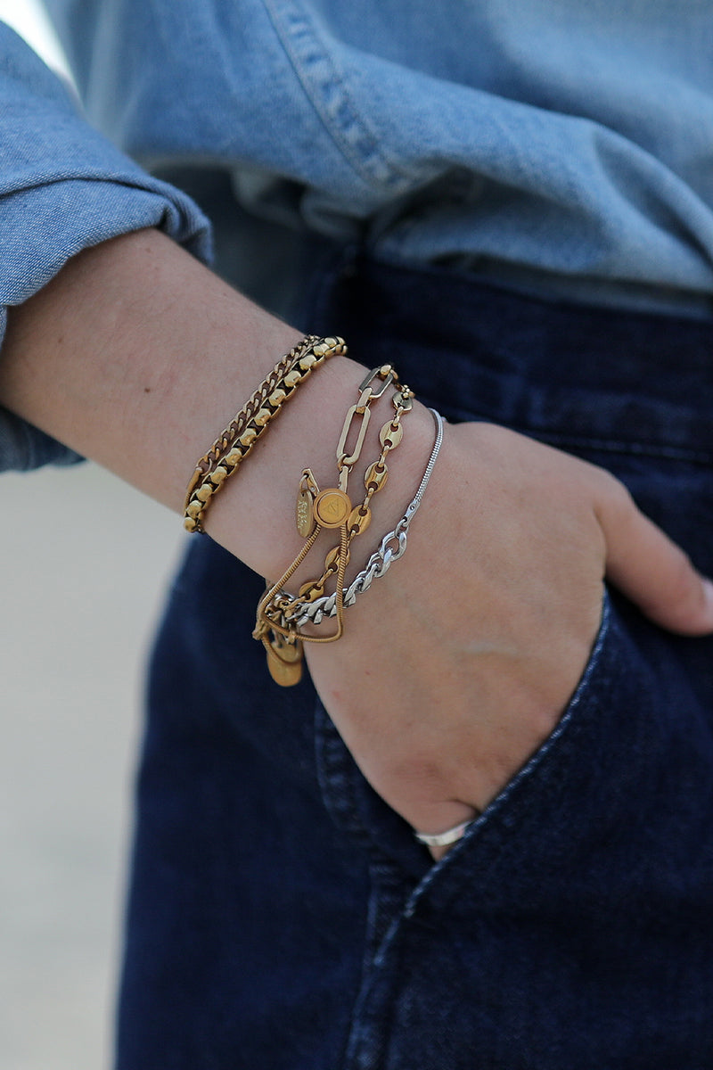hit the curb chain adjustable bracelet