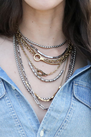 string theory adjustable necklace with sodalite