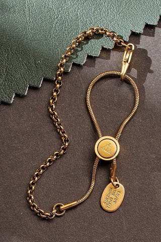 round link chain adjustable bracelet