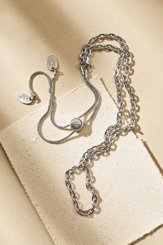 linked up close chain adjustable necklace
