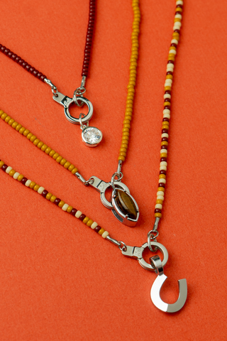 repeat after me beaded necklace