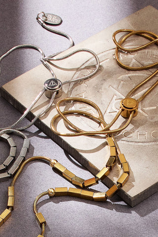 pull some strings adjustable cuff keeper necklace