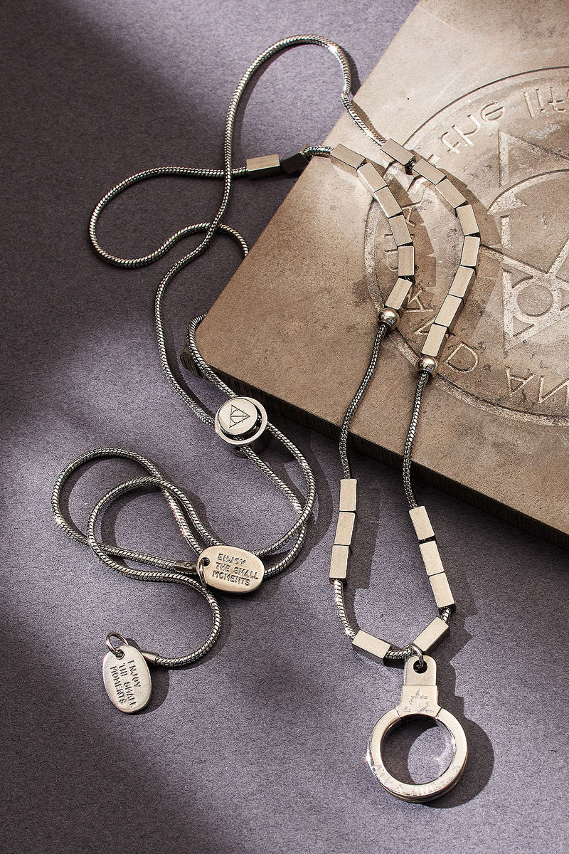 pull some strings adjustable cuff keeper necklace