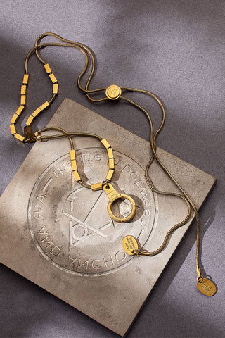 pull some strings adjustable cuff keeper necklace