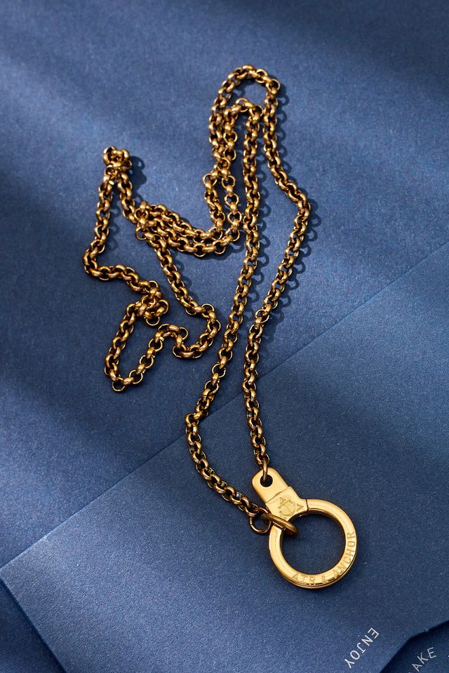 Round Link Chain Cuff Keeper Necklace