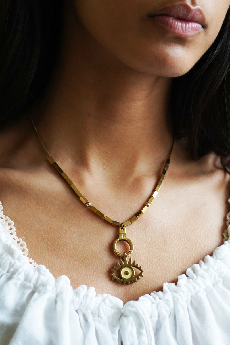 pull some strings adjustable cuff keeper necklace