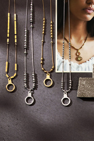 string theory adjustable cuff keeper necklace