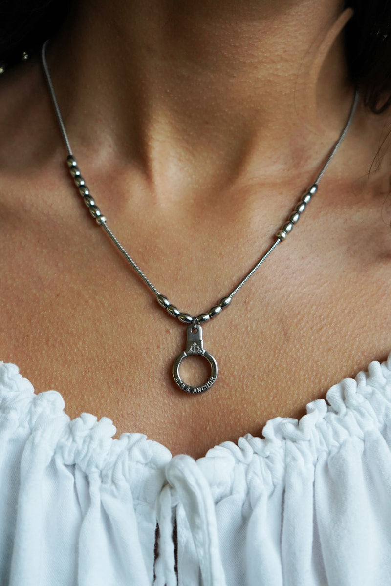 all strung up adjustable cuff keeper necklace