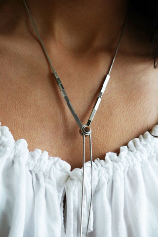 pull some strings adjustable necklace with tiger’s eye