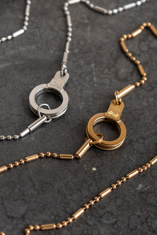 No. 103 Riverpoint Chain Mini Cuff Keeper Necklace