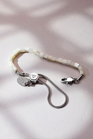 solid ground beaded gemstone bracelet