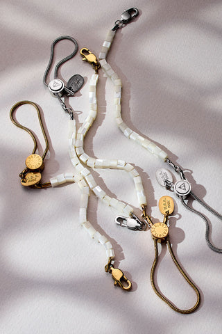 solid ground beaded gemstone bracelet