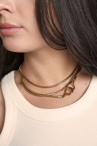 What Goes Around Comes Around Necklace w/ Double Cuff Keepers