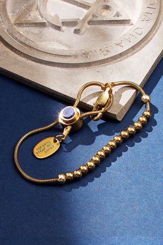 string theory adjustable bracelet with sodalite