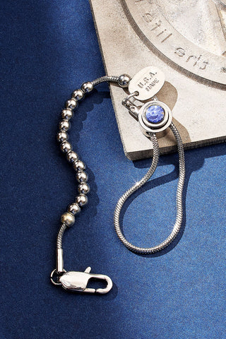 string theory adjustable bracelet with sodalite