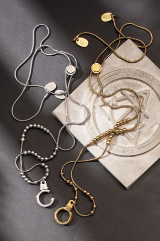 string theory adjustable cuff keeper necklace