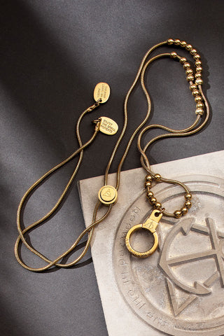 string theory adjustable cuff keeper necklace