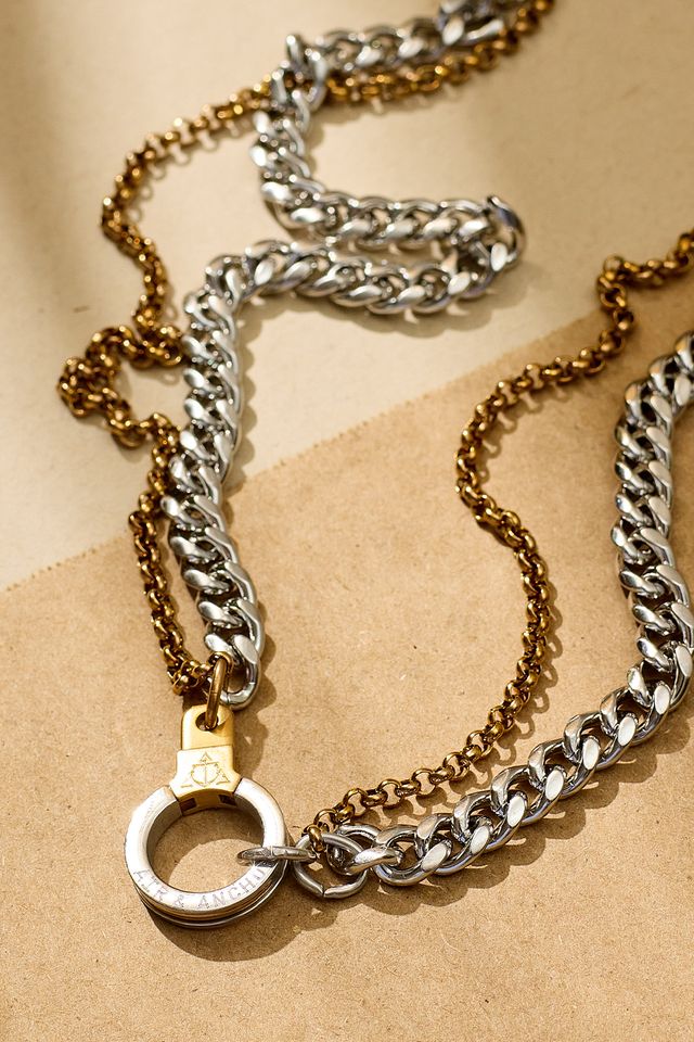 Double Standard Cuff Keeper Necklace