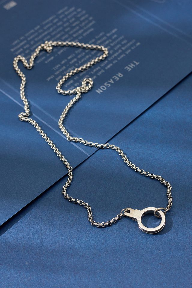 Round Link Chain Cuff Keeper Necklace