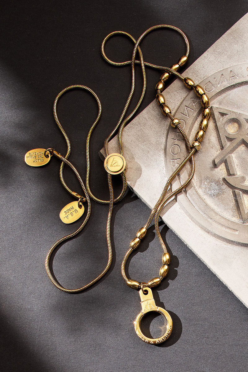 all strung up adjustable cuff keeper necklace