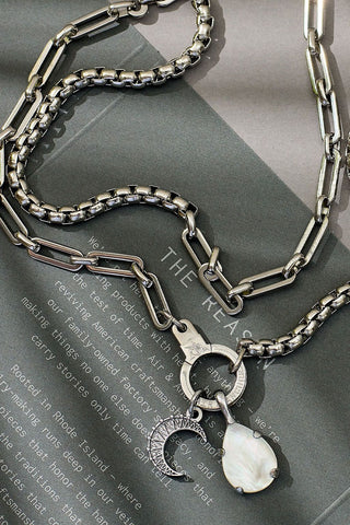 Moon and Back Necklace Set