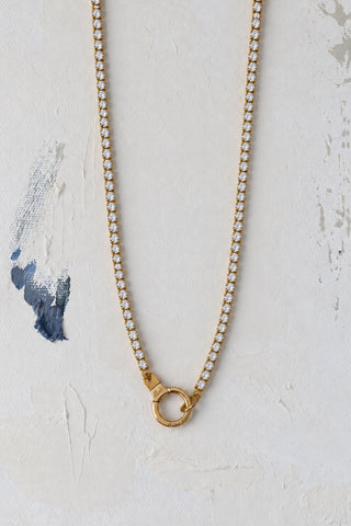 free play tennis necklace with cuff keeper