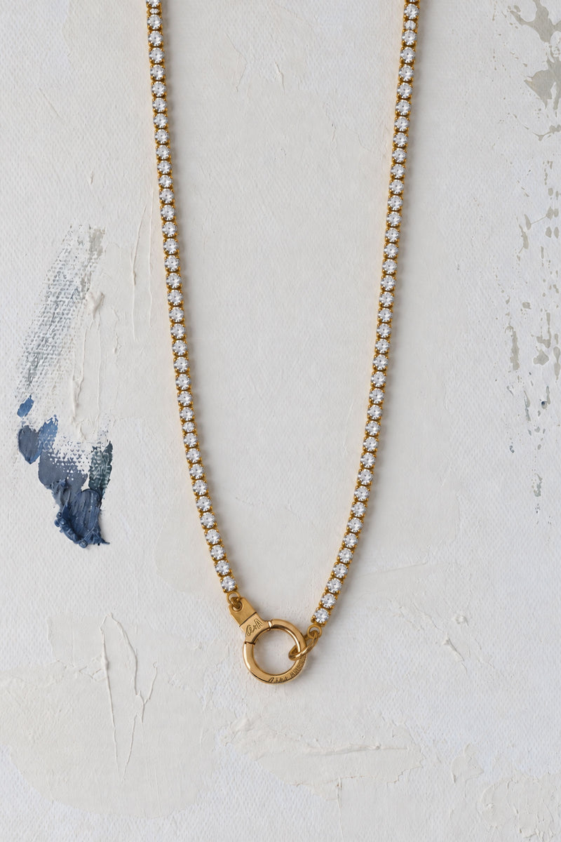 free play tennis necklace with cuff keeper