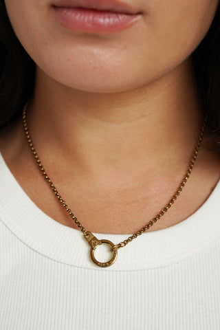 Round Link Chain Cuff Keeper Necklace