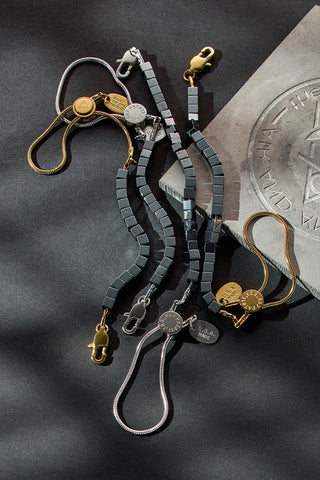 solid ground beaded gemstone bracelet