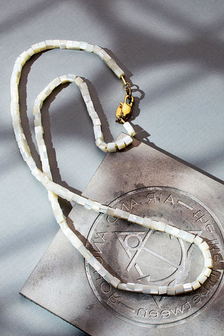 solid ground beaded gemstone necklace