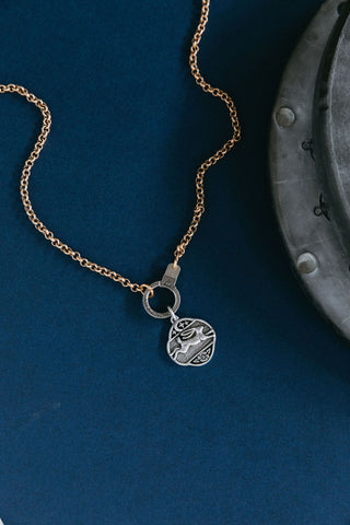 vintage silver hare necklace pendant charm