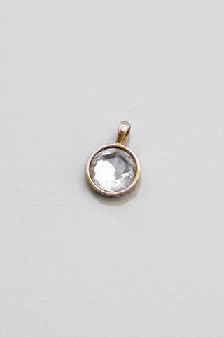 glass crystal gemstone pendant 1" x .5"