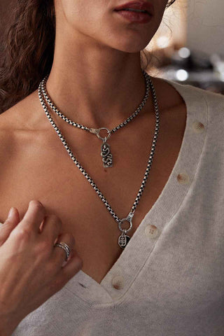 vintage silver snake necklace pendant charm