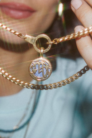 vintage gold silver scorpio pendant