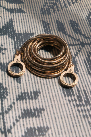 *BRASS* What Goes Around Comes Around Necklace with Double Cuff Keepers