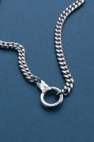 Stainless Steel Lineage Chain  Necklace with Cuff Keeper