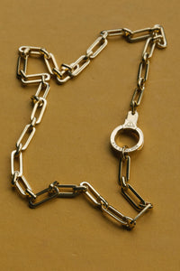 Stainless Steel Holding It All Together Paperclip Chain with Cuff Keeper