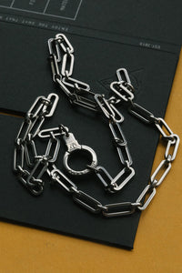 Stainless Steel Holding It All Together Paperclip Chain with Cuff Keeper
