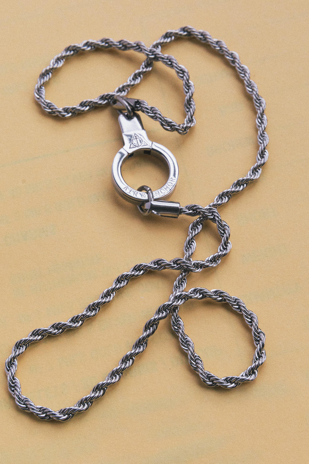 Stainless Steel Remain Grateful Rope Chain Necklace with Cuff Keeper – Air  & Anchor