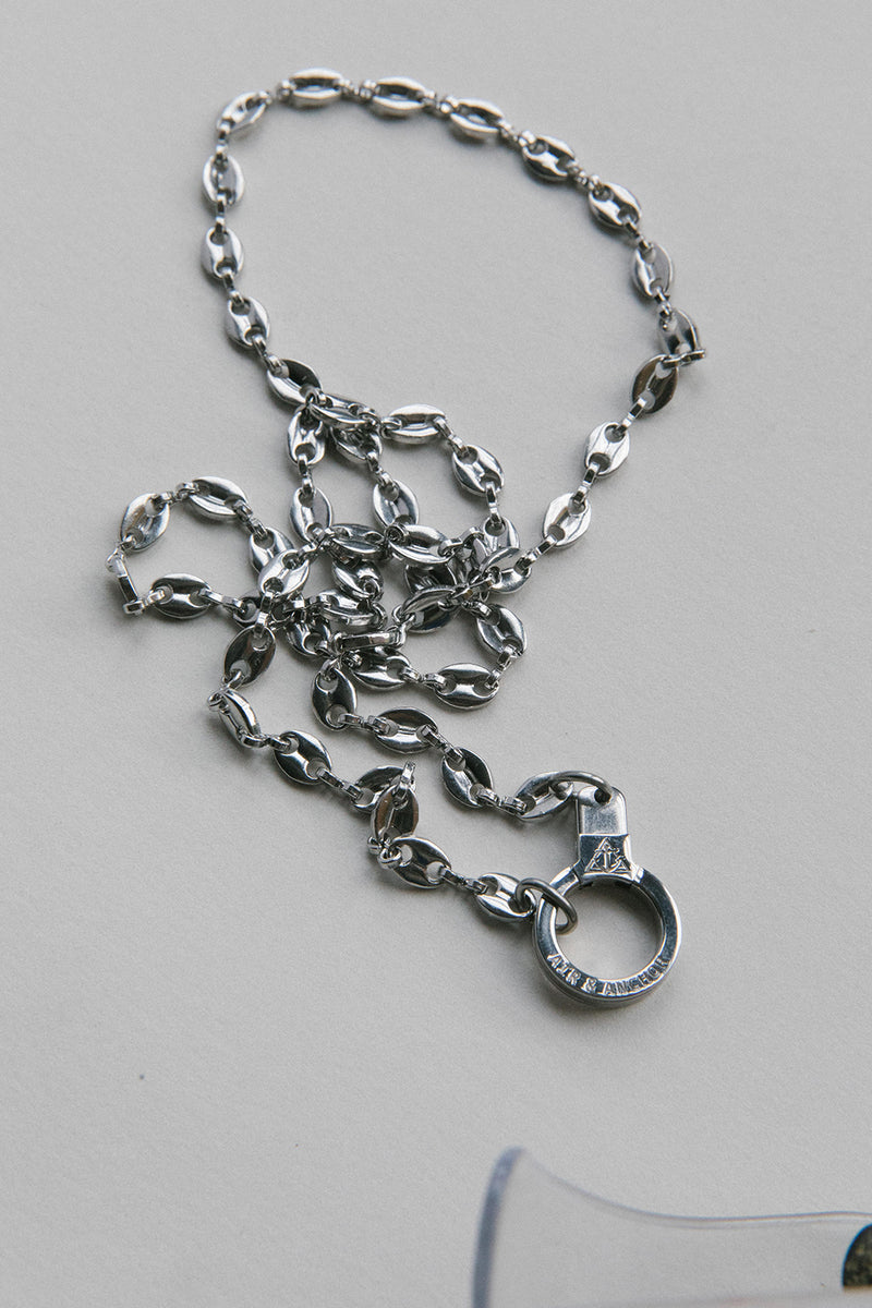 Stainless Steel This Little Piggy Necklace with Cuff Keeper