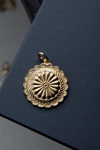 1" mini gold concho pendant