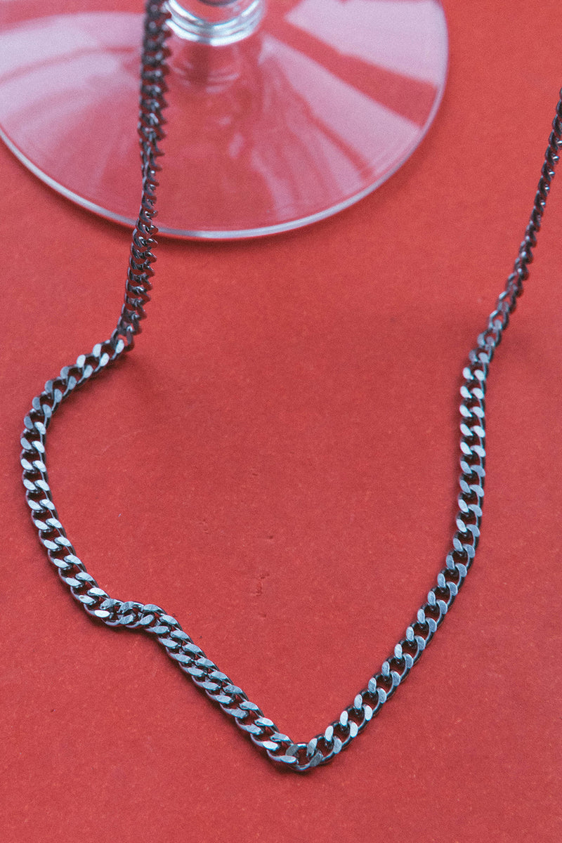 Stainless Steel Hit the Curb Adjustable Chain Necklace