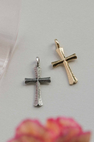 vintage gold and silver religious cross jewelry