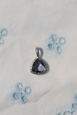 vintage lilac crystal charm pendant