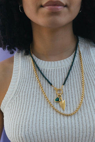 women's arrowhead pendant gold necklace