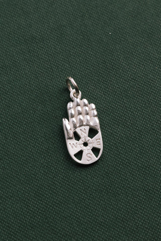 Sterling Silver Put Your Hand In Mine Hamsa Pendant
